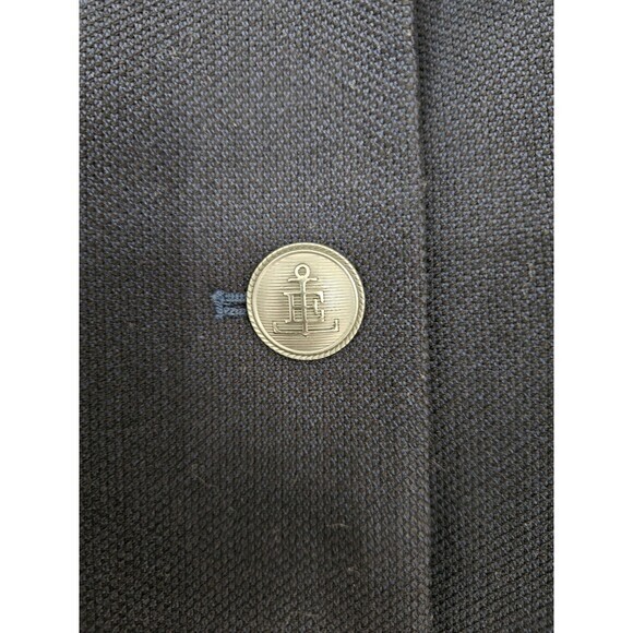 Lands End Blazer Women’s Size 8 Navy Blue Pockets Two-Button Lined Jacket - Picture 3 of 10